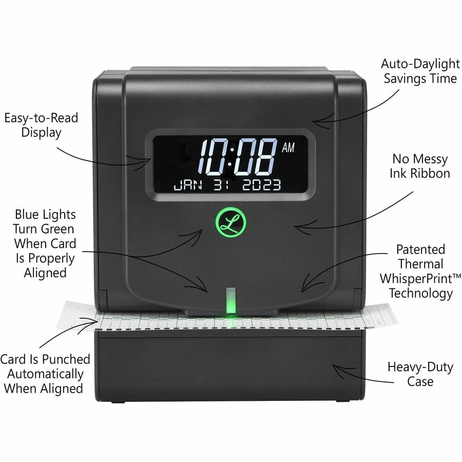 Lathem 2100HD Heavy Duty Thermal Print Time Clock - 2100HD