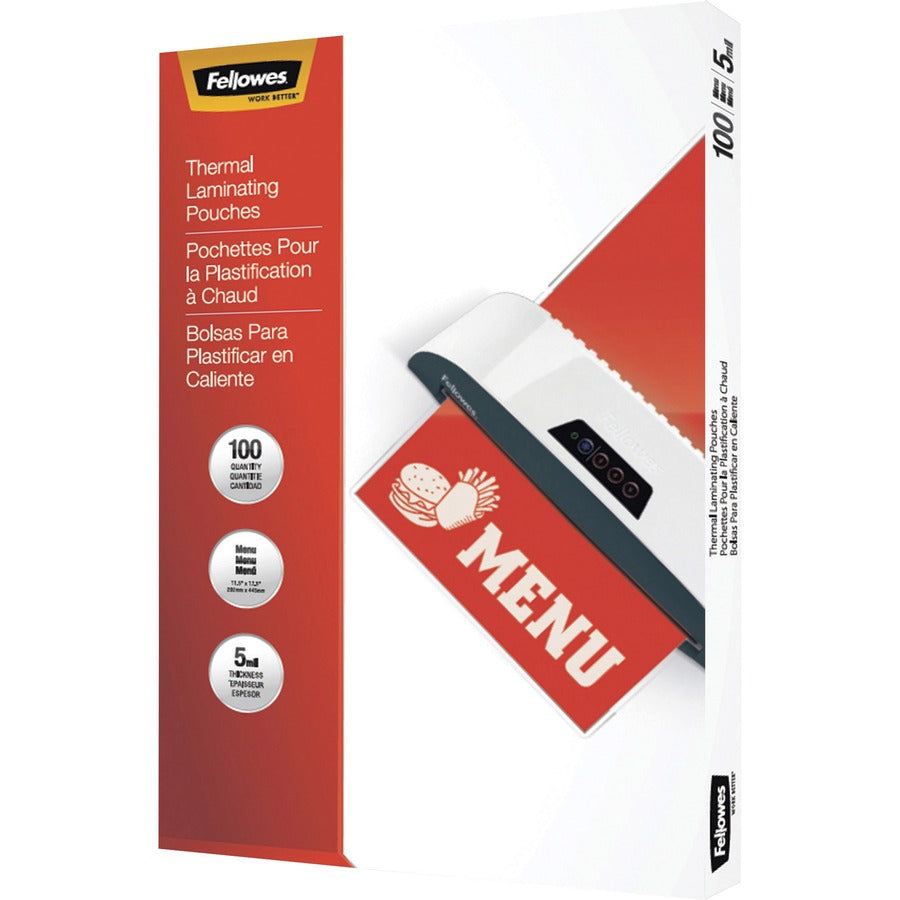 Fellowes Menu Size Thermal Laminating Pouches - 5746001
