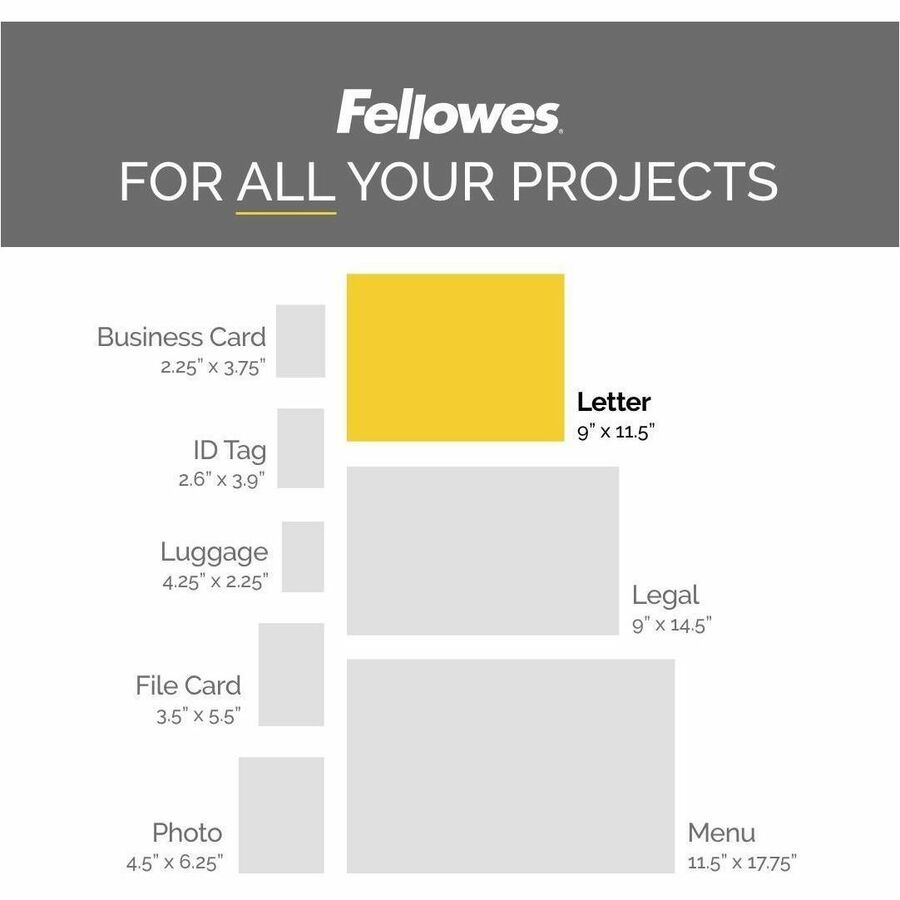 Fellowes Menu Size Thermal Laminating Pouches - 5746001