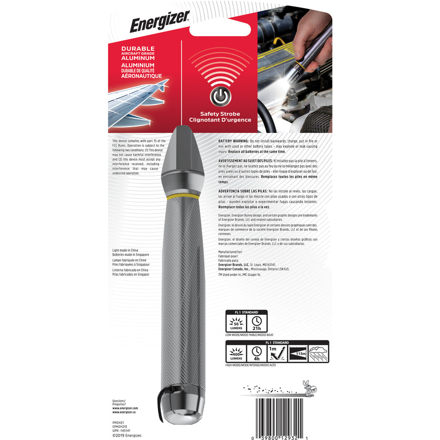 Energizer Vision HD Performance Metal Flashlight with Digital Focus - EPMZH21E