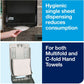 TORK Multifold/C-Fold Hand Towel Dispenser Smoke H2/H25 - 73TR