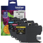 Brother LC30133PKS Original High Yield Inkjet Ink Cartridge - Tri-pack - Cyan, Magenta, Yellow - 2 / Pack - LC30133PKS