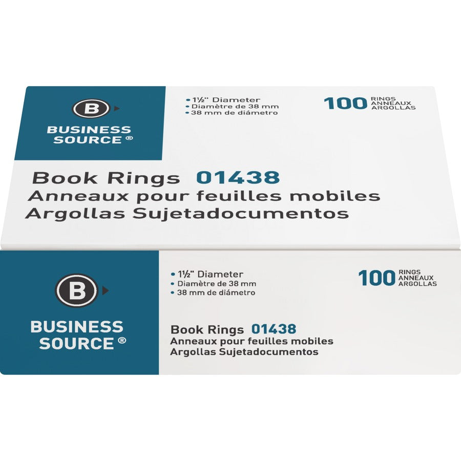 Business Source Standard Book Rings - 01438