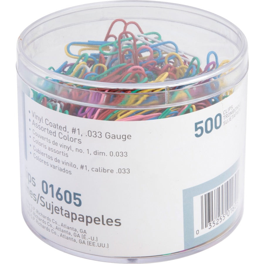 Business Source Vinyl-coated Gem Clips - 01605