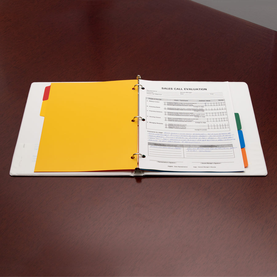 Business Source Plain Tab Color Polyethylene Index Dividers - 01809