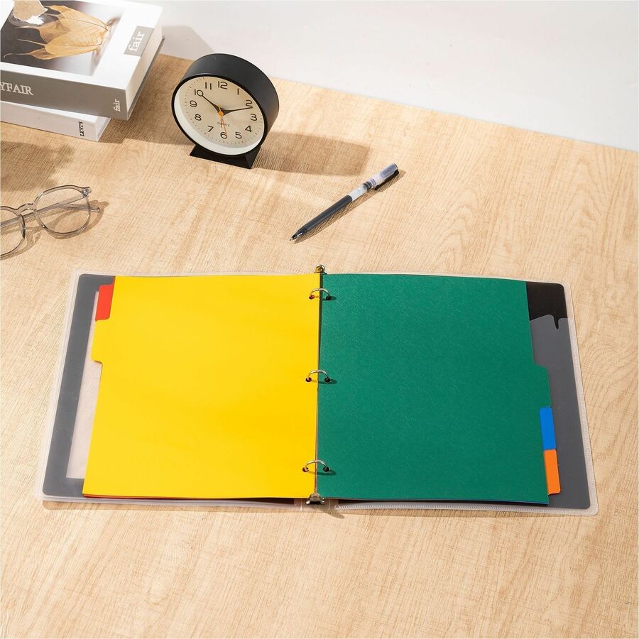 Business Source Plain Tab Color Polyethylene Index Dividers - 01810