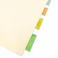 Business Source Color Tab Pocket Binder Dividers - 02073