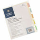 Business Source Color Tab Pocket Binder Dividers - 02073