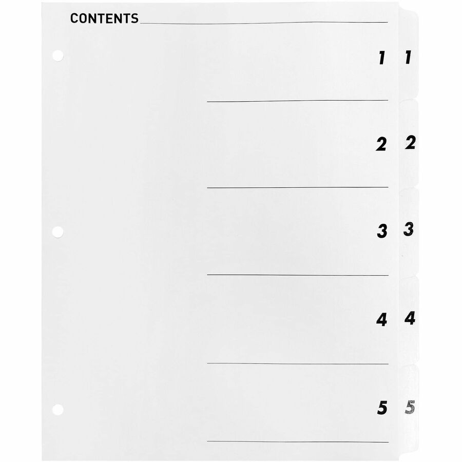 Business Source Table of Content Quick Index Dividers - 05852
