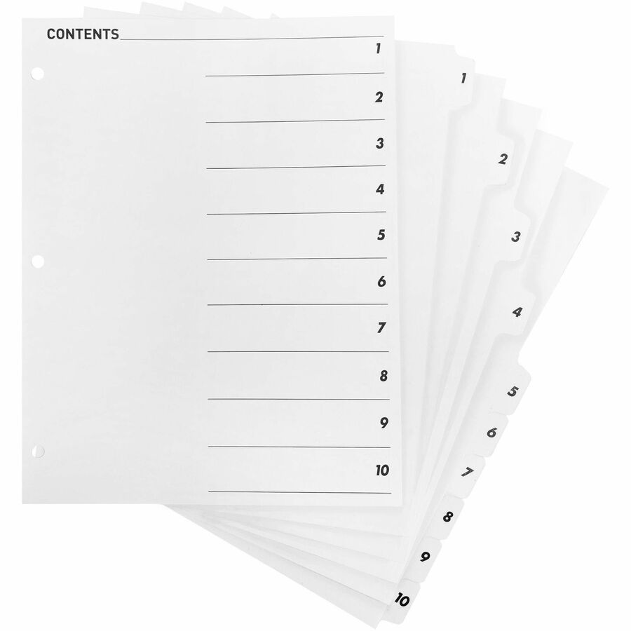 Business Source Table of Content Quick Index Dividers - 05854
