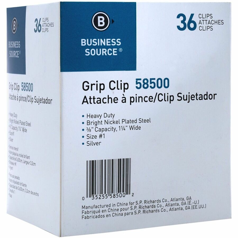 Business Source Bulldog Grip Clips - 58500