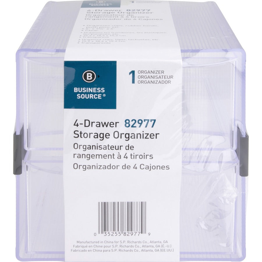 Business Source 4-drawer Storage Organizer - 82977
