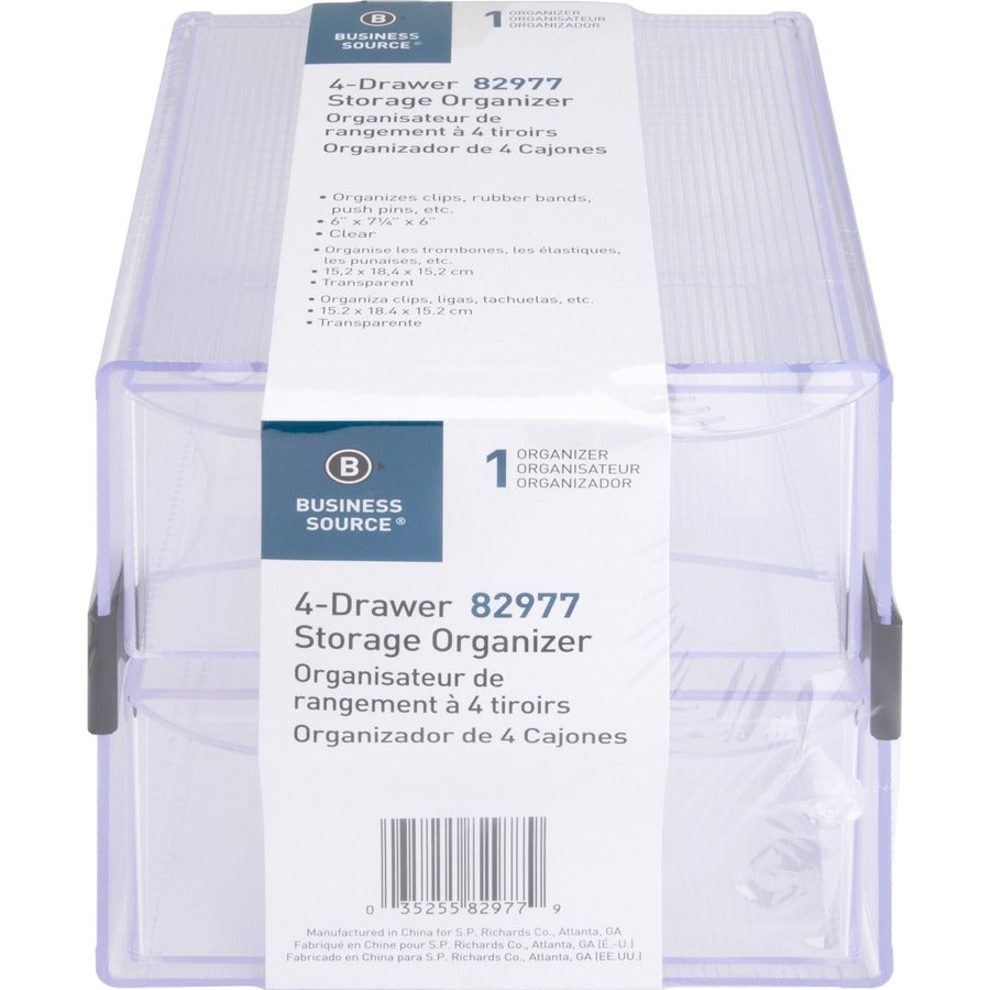 Business Source 4-drawer Storage Organizer - 82977