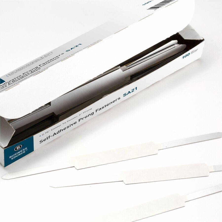 Business Source Self-adhesive Folder Fasteners - SA21