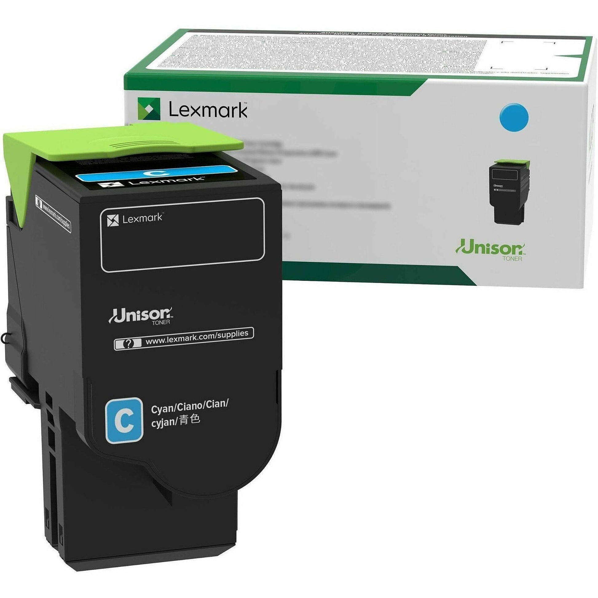 Lexmark Unison Original Extra High Yield Laser Toner Cartridge - Cyan - 1 Each
