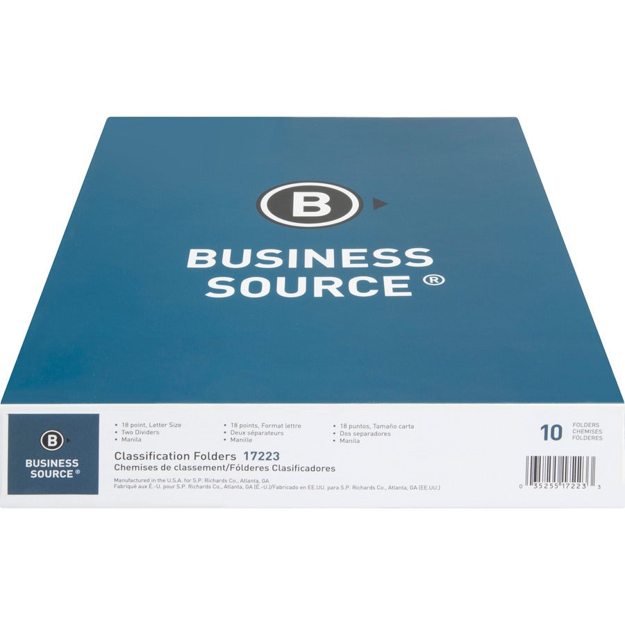 Business Source Letter Recycled Classification Folder - 17223