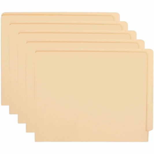 Business Source Straight Tab Cut Letter Recycled Fastener Folder