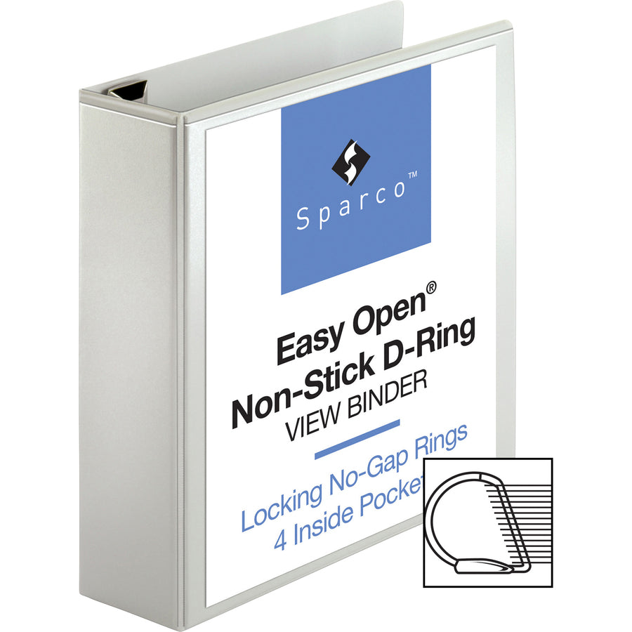 Business Source Locking D-Ring View Binder - 26961