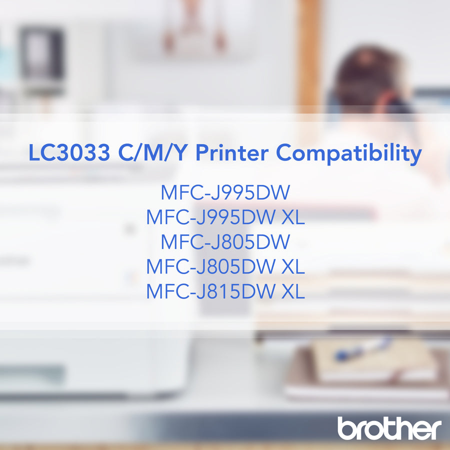 Brother LC30333PKS Original Inkjet Ink Cartridge - Magenta, Yellow, Cyan - 3 / Pack - LC30333PKS