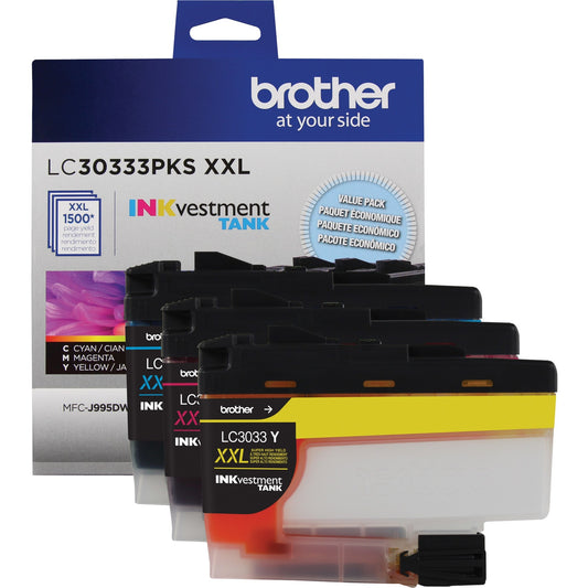Brother LC30333PKS Original Inkjet Ink Cartridge - Magenta, Yellow, Cyan - 3 / Pack