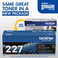 Brother TN-227BK Original High Yield Laser Toner Cartridge - Black - 1 Each - TN227BK