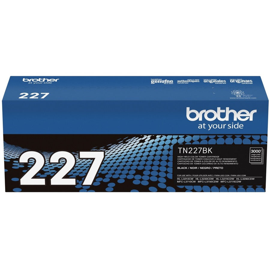 Brother TN-227BK Original High Yield Laser Toner Cartridge - Black - 1 Each - TN227BK