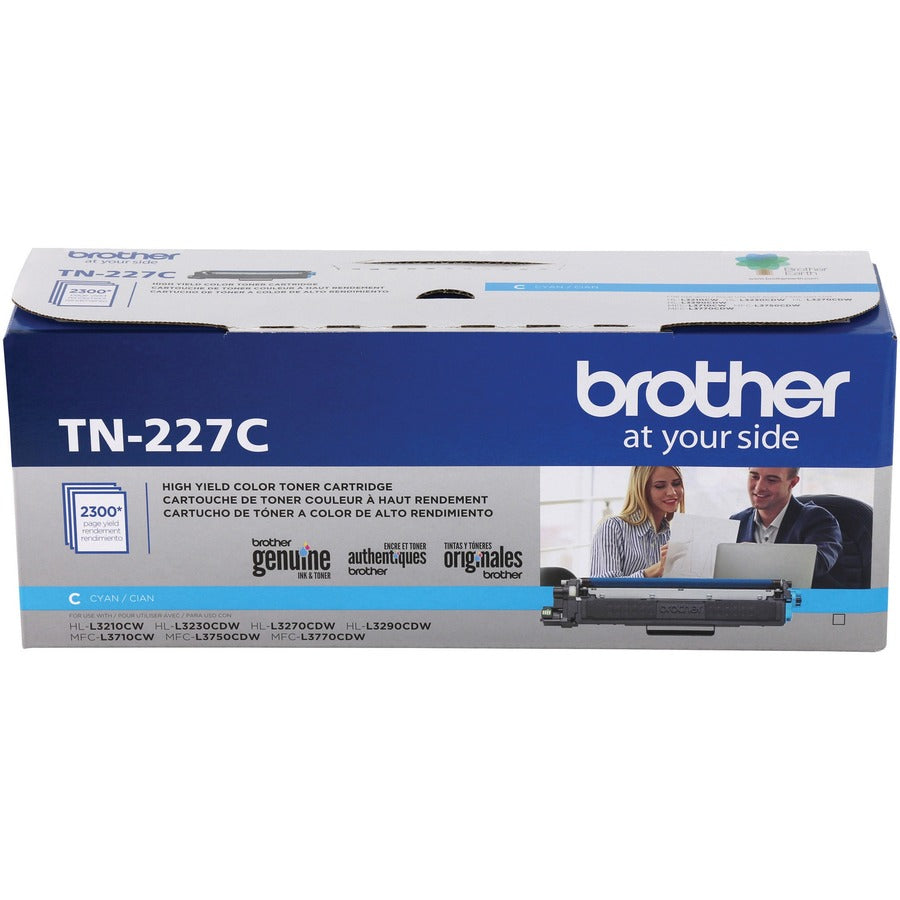 Brother TN-227C Original High Yield Laser Toner Cartridge - Cyan - 1 Each - TN227C