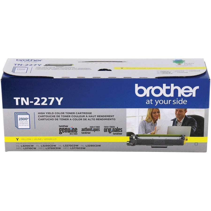 Brother TN-227Y Original High Yield Laser Toner Cartridge - Yellow - 1 Each - TN227Y