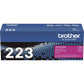 Brother TN-223M Original Standard Yield Laser Toner Cartridge - Magenta - 1 Each - TN223M