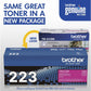 Brother TN-223M Original Standard Yield Laser Toner Cartridge - Magenta - 1 Each - TN223M