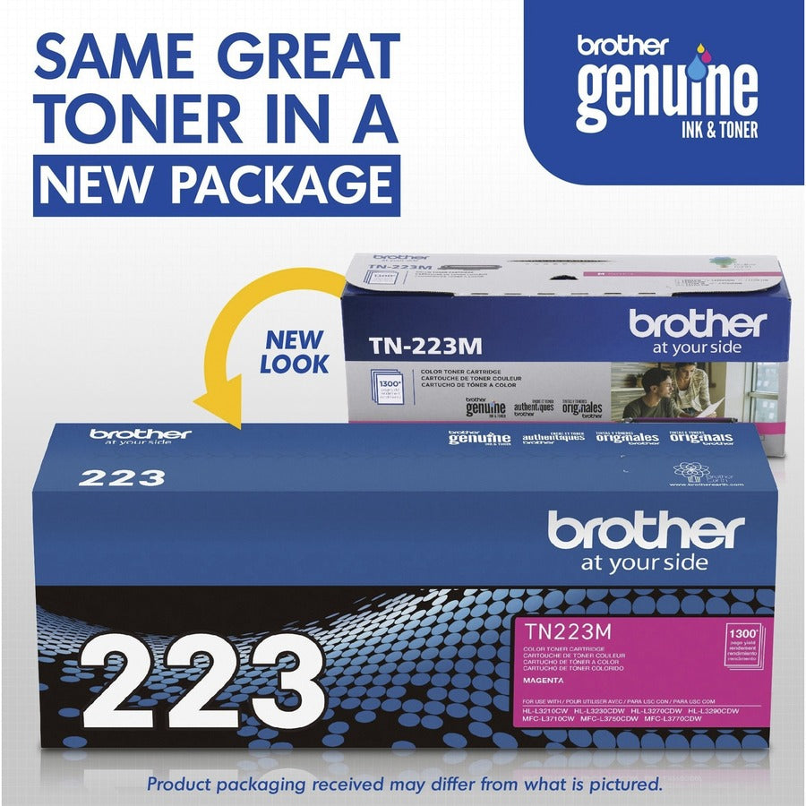 Brother TN-223M Original Standard Yield Laser Toner Cartridge - Magenta - 1 Each - TN223M