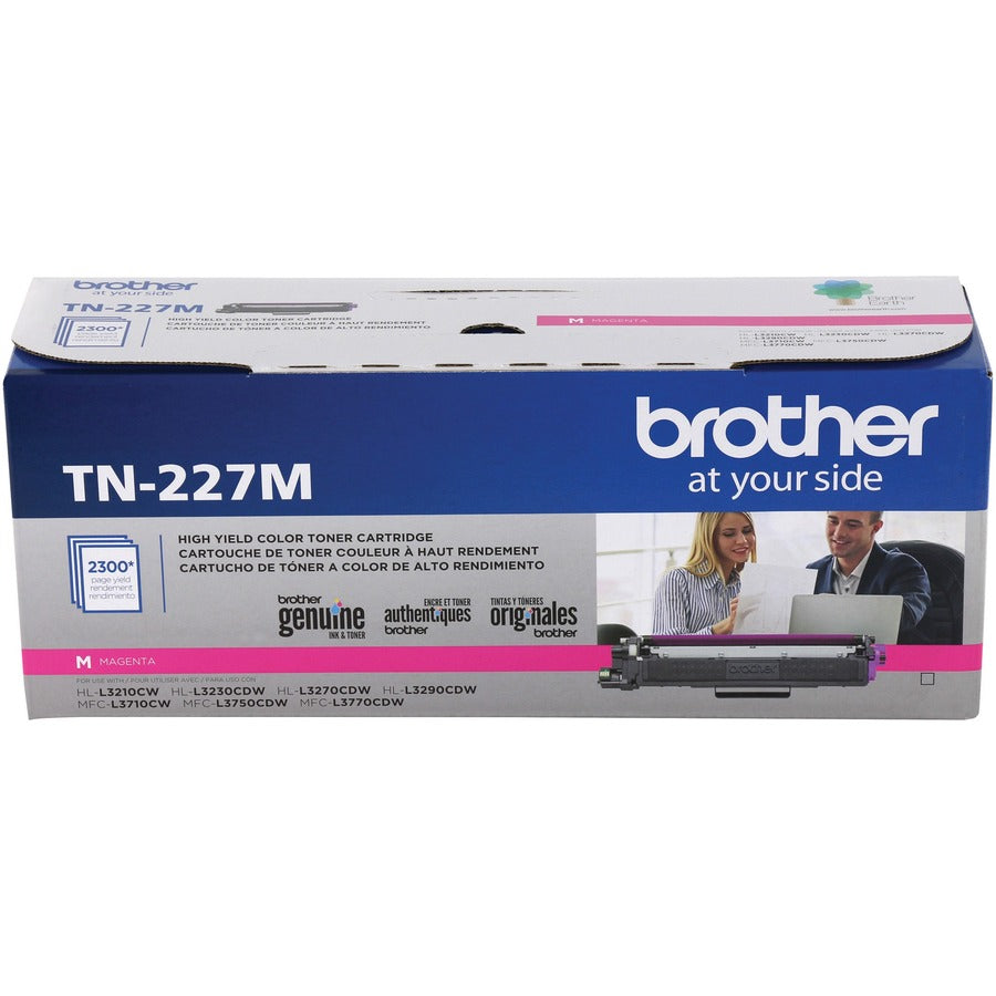 Brother TN-227M Original High Yield Laser Toner Cartridge - Magenta - 1 Each - TN227M