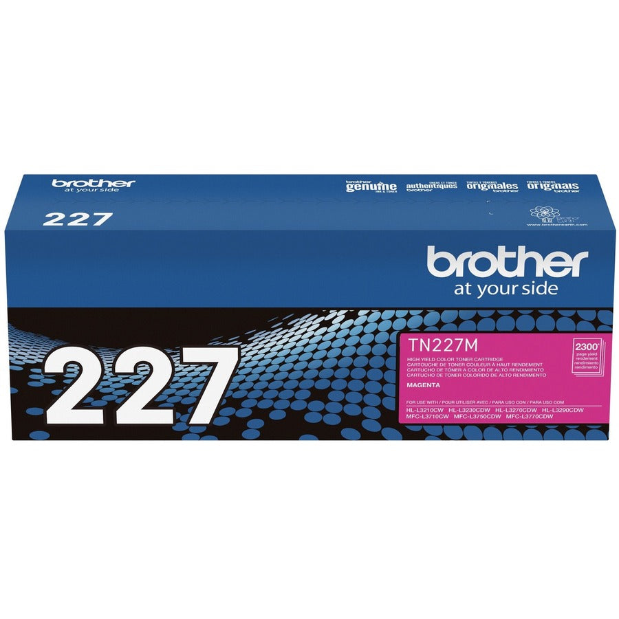 Brother TN-227M Original High Yield Laser Toner Cartridge - Magenta - 1 Each - TN227M