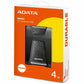 Adata DashDrive Durable HD650 4 TB Portable Hard Drive - External - Black