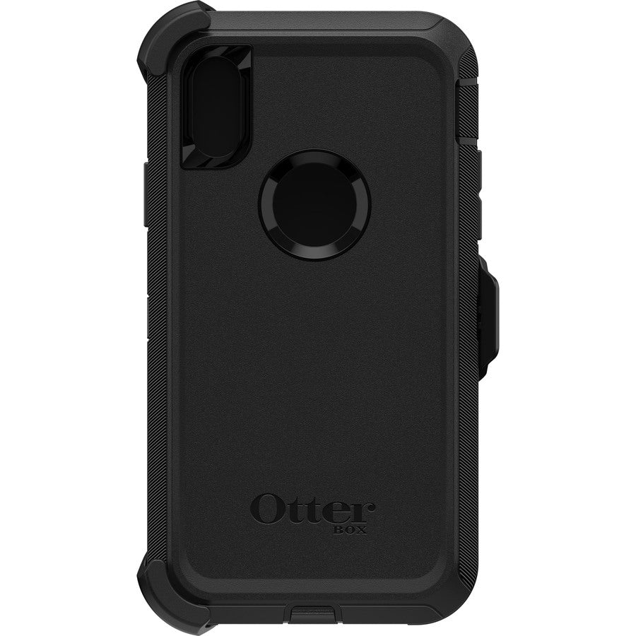OtterBox Defender Rugged Carrying Case (Holster) Apple iPhone XR Smartphone - Black - 77-59761