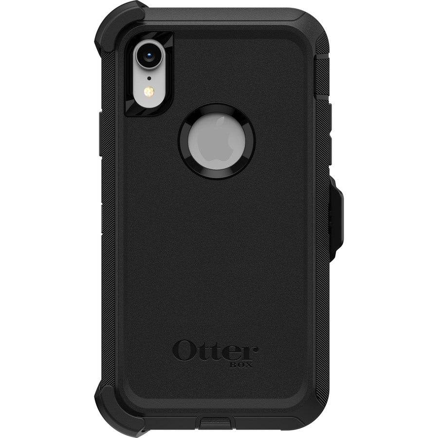 OtterBox Defender Rugged Carrying Case (Holster) Apple iPhone XR Smartphone - Black - 77-59761