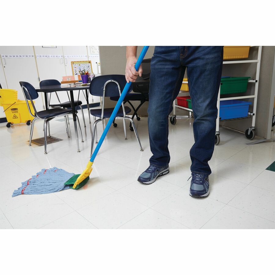 Rubbermaid Commercial Invader 60" Side-Gate Wet Mop Handle, Fiberglass Handle, Blue - FGH14600 BL00
