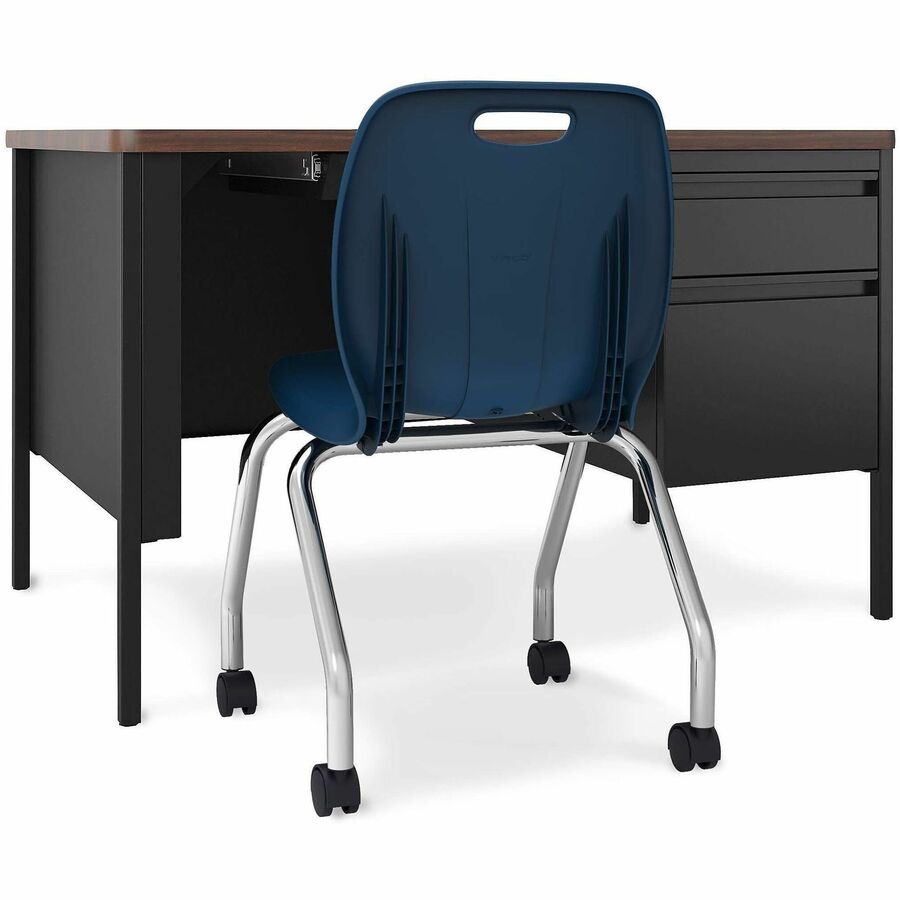Lorell Fortress Series 48" Right-Pedestal Teachers Desk - 66939