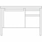 Lorell Fortress Series 48" Right-Pedestal Teachers Desk - 66939