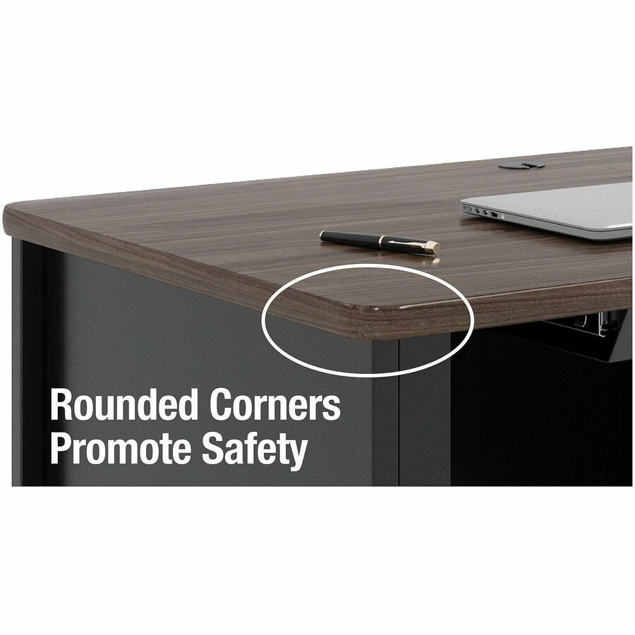 Lorell Fortress Series 48" Right-Pedestal Teachers Desk - 66939