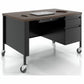 Lorell Fortress Series 48" Mobile Right-Pedestal Teachers Desk - 66943