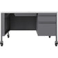 Lorell Fortress Series 48" Mobile Right-Pedestal Teachers Desk - 66944