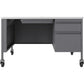 Lorell Fortress Series 48" Mobile Right-Pedestal Teachers Desk - 66944