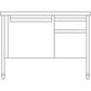 Lorell Fortress Series 48" Mobile Right-Pedestal Teachers Desk - 66944