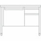 Lorell Fortress Series 48" Mobile Right-Pedestal Teachers Desk - 66944