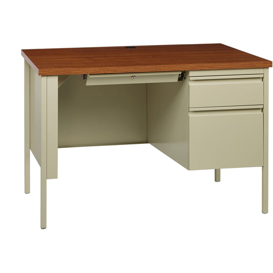 Lorell Fortress Series 45-1/2" Right Single-Pedestal Desk