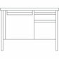 Lorell Fortress Series 45-1/2" Right Single-Pedestal Desk - 66947