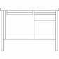 Lorell Fortress Series 45-1/2" Right Single-Pedestal Desk - 66947