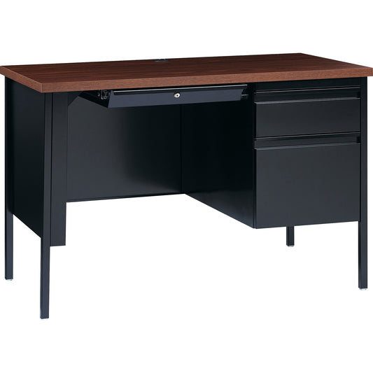 Lorell Fortress Series 45-1/2" Right Single-Pedestal Desk