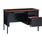 Lorell Fortress Series 45-1/2" Right Single-Pedestal Desk - 66948